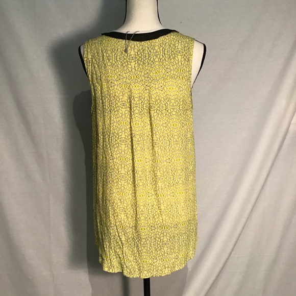 NWOT Daniel Rainn Yellow Sleeveless Blouse L - Picture 3 of 7